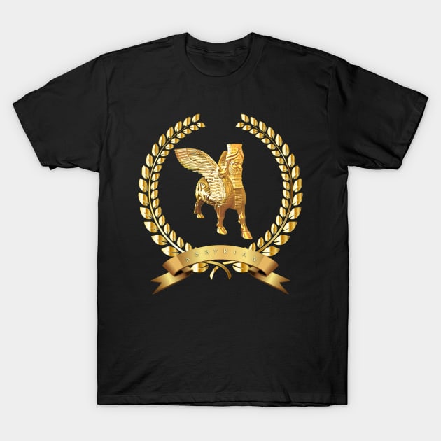 Assyrian Elegant Lamassu T-Shirt by doniainart